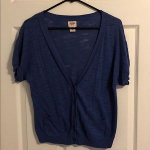 Deep blue/ purple short sleeve cardigan